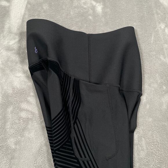 Fanka Leggings XS Black Body Sculpt 7/8 Compression Smoothing Running Workout - Picture 5 of 10